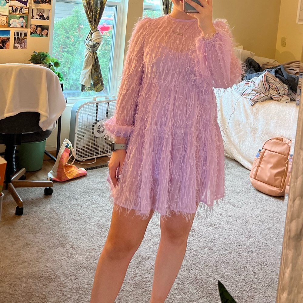 Purple fringey dress